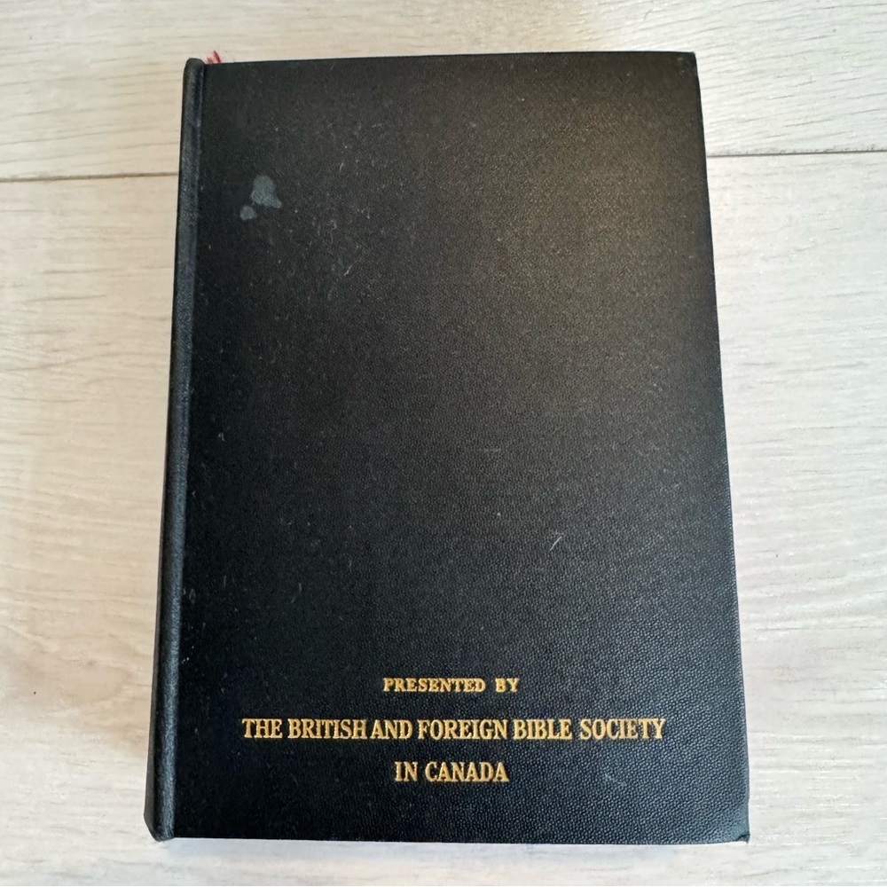 Vintage Holy Bible Gifted in 1960 - The British and Foreign Bible Society